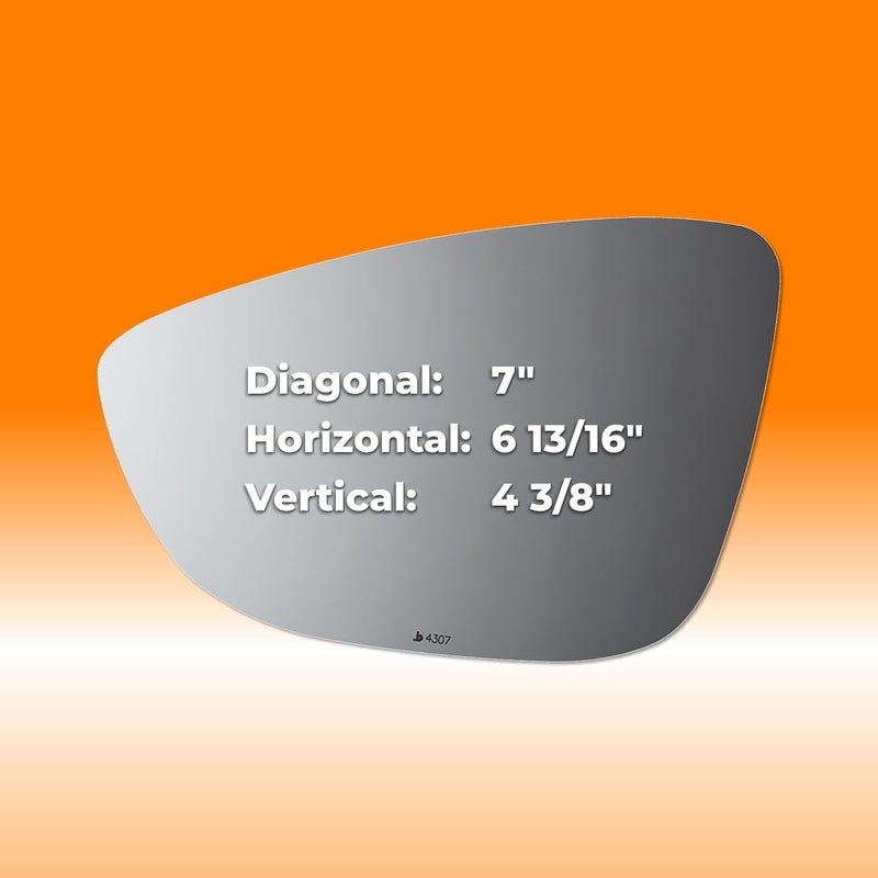 Burco 4307 Driver Side Replacement Mirror Glass Non-Heated Power Operated (Mount Not Included) for 2009-2016 Volkswagen CC, 2009-2016 VW Eos, 2012 VW Passat - Image 4